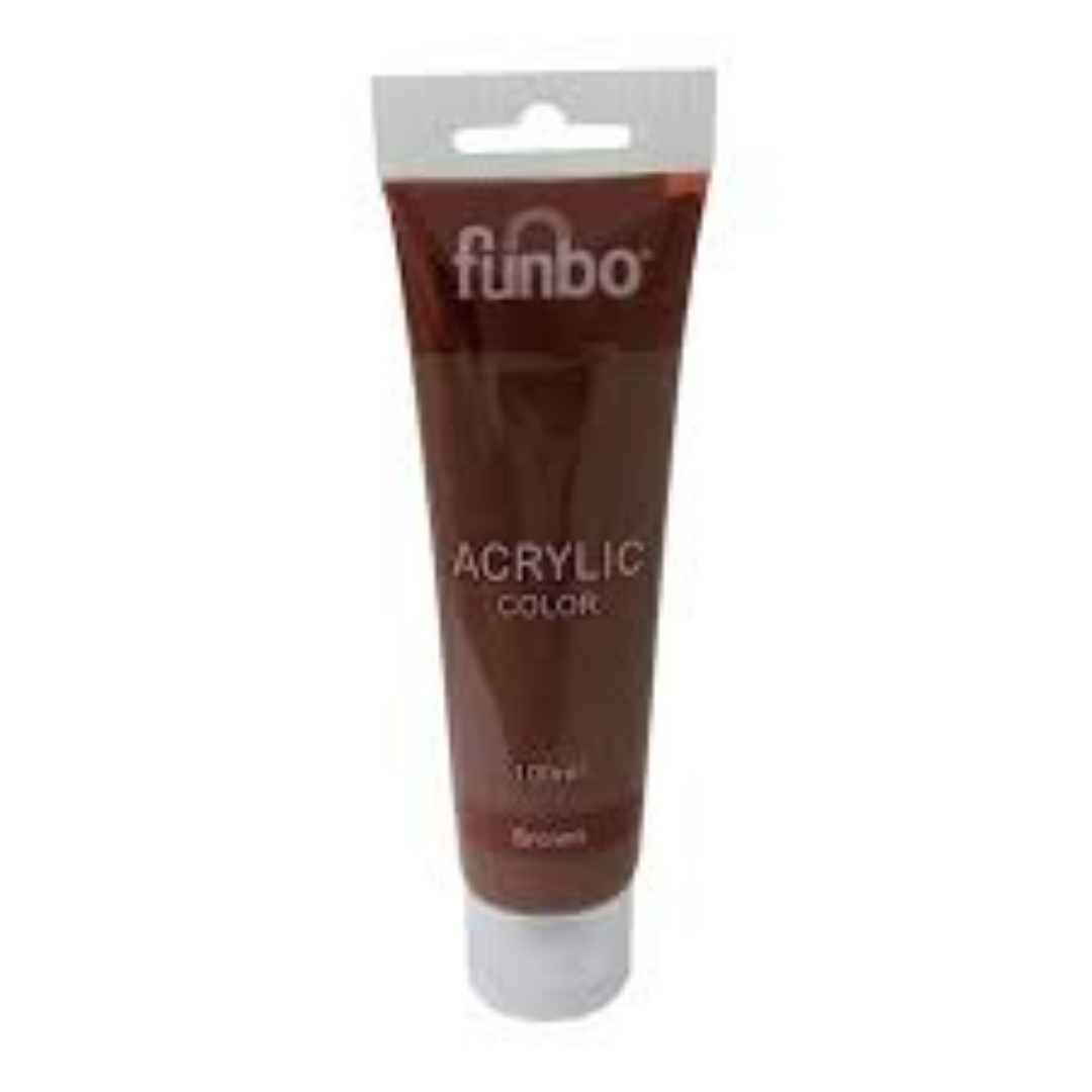 Funbo Acrylic TUBE 100ml 82 BROWN FO-AC-100-082